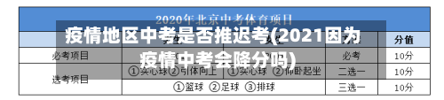 疫情地区中考是否推迟考(2021因为疫情中考会降分吗)
