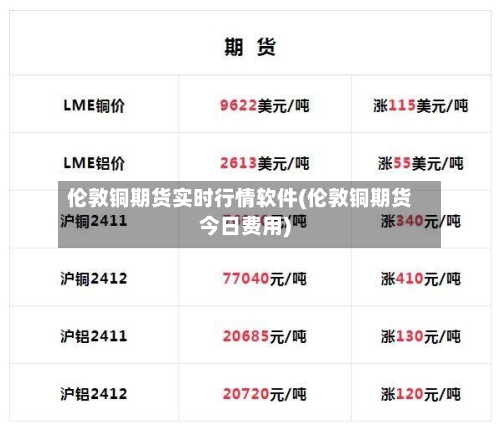 伦敦铜期货实时行情软件(伦敦铜期货今日费用)