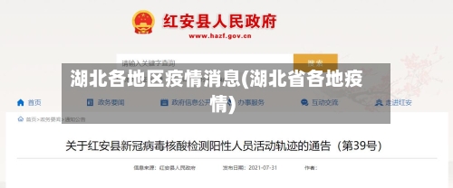 湖北各地区疫情消息(湖北省各地疫情)