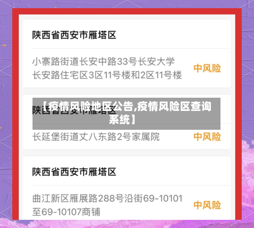 【疫情风险地区公告,疫情风险区查询系统】