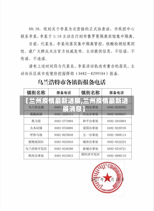 【兰州疫情最新进展,兰州疫情最新进展消息】