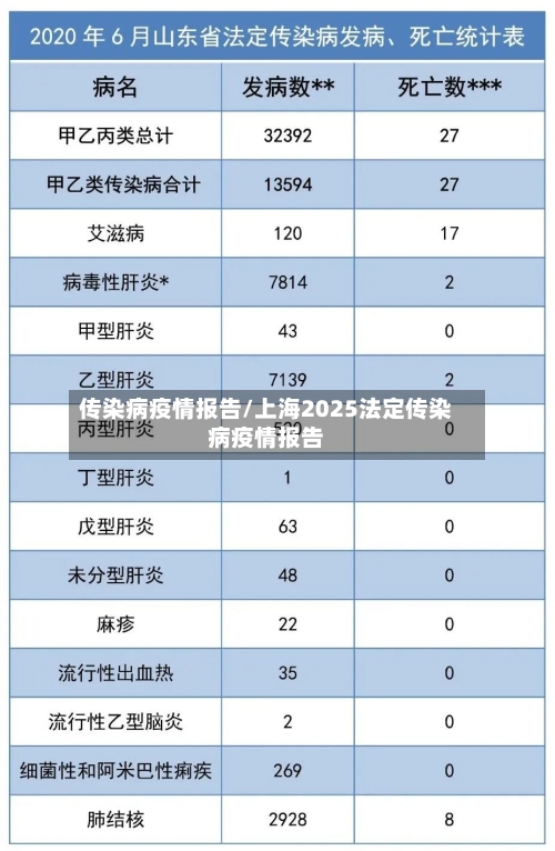 传染病疫情报告/上海2025法定传染病疫情报告