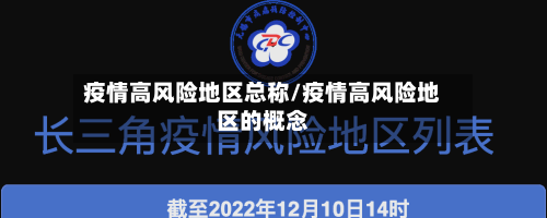 疫情高风险地区总称/疫情高风险地区的概念