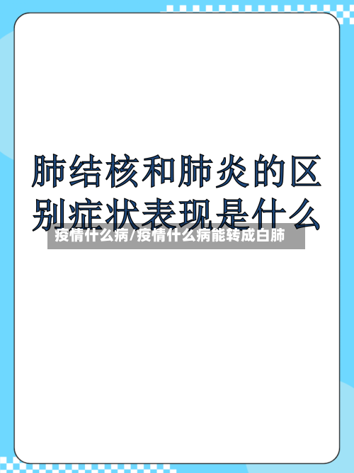 疫情什么病/疫情什么病能转成白肺