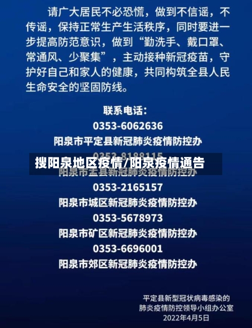 搜阳泉地区疫情/阳泉疫情通告