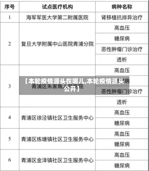【本轮疫情源头在哪儿,本轮疫情源头公开】