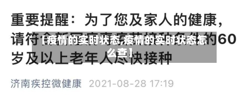 【疫情的实时状态,疫情的实时状态怎么查】