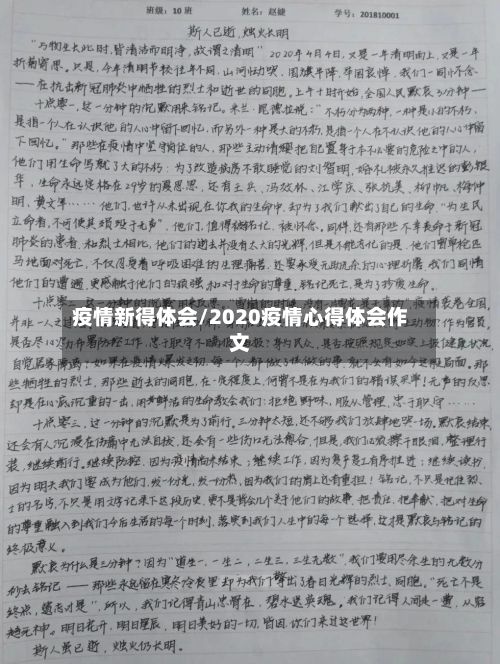 疫情新得体会/2020疫情心得体会作文-第1张图片
