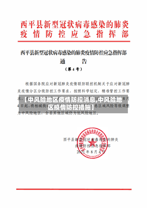【中风险地区疫情防控消息,中风险地区疫情防控措施】-第1张图片