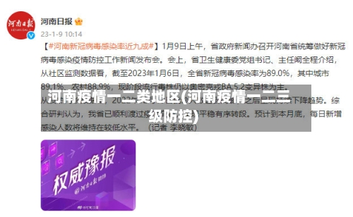 河南疫情一二类地区(河南疫情一二三级防控)-第1张图片