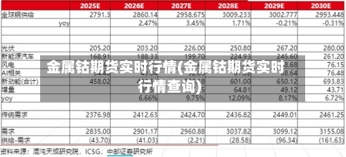 金属钴期货实时行情(金属钴期货实时行情查询)-第3张图片